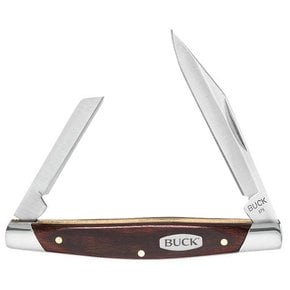 BUCK DEUCE WOOD HANDLE KNIFE 0375BRS