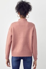 Beloved Ribbed Mock Neck Solid Sweater -