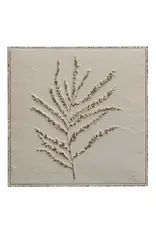 CC 15" Square distressed Embossed Metal Wall Decor - Botanical