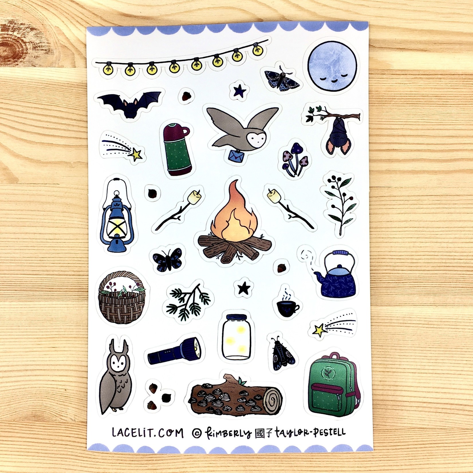 Lacelit Little Night Planner Sticker Sheet