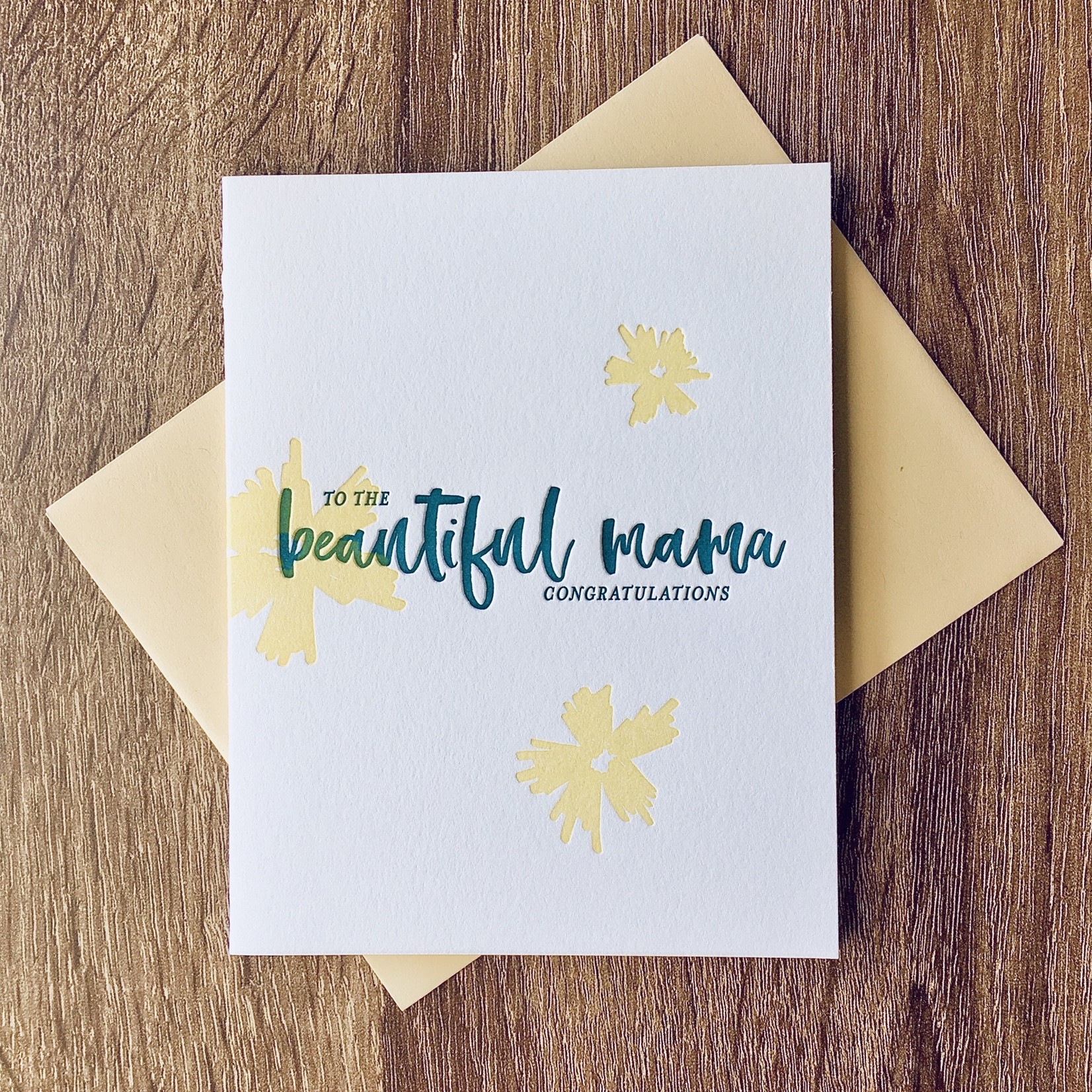 Iron Leaf Press Congrats Beautiful Mama Greeting Card