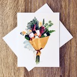 Kate Brennan Hall Illustration + Printmaking Flower Bouquet Greeting Card