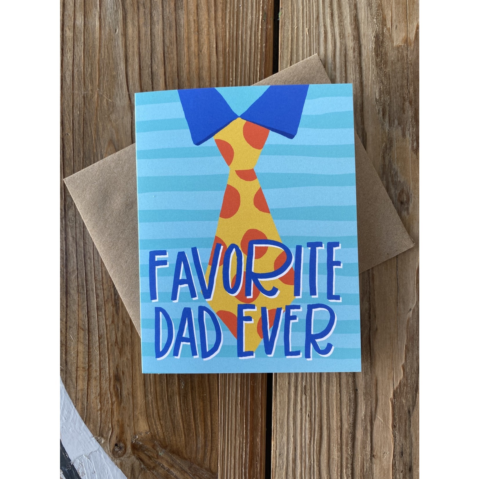 Kineticards Favorite Dad Tie Greeting Card