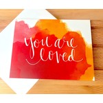 An Open Sketchbook Watercolor: You Are Loved Greeting Card
