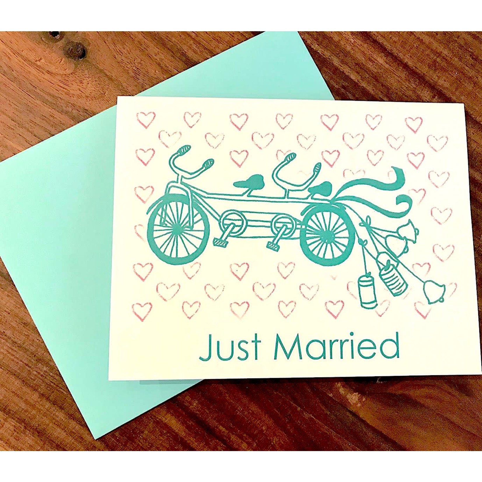 Paper Michelle Tandem Bike Wedding Greeting Card