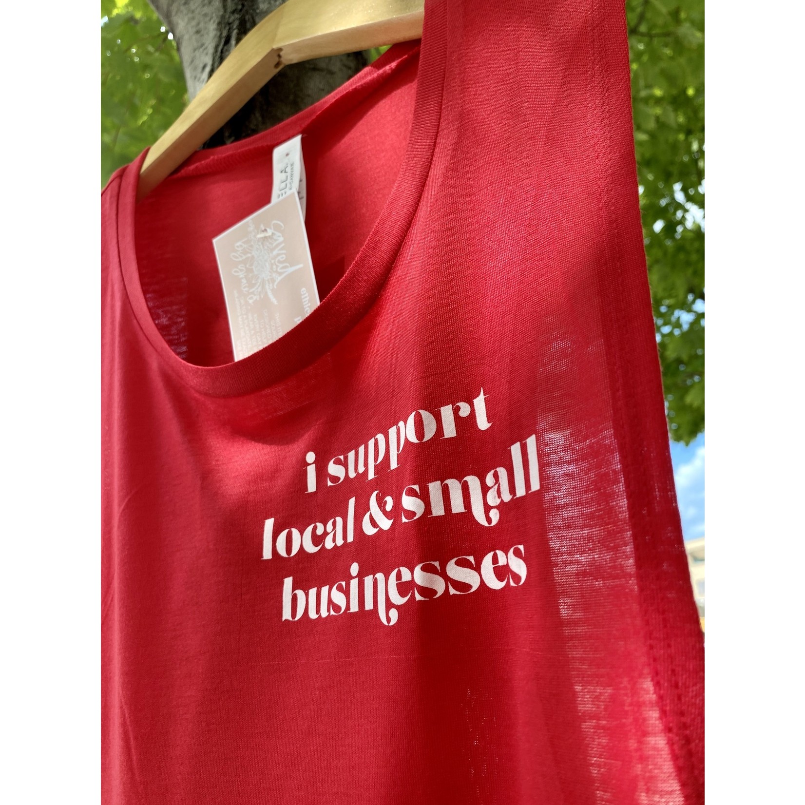 Saved By Grace Co. Support Small & Local Red Tank