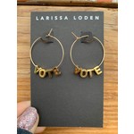 Larissa Loden VOTE 24k Gold-Plated Letter Earrings