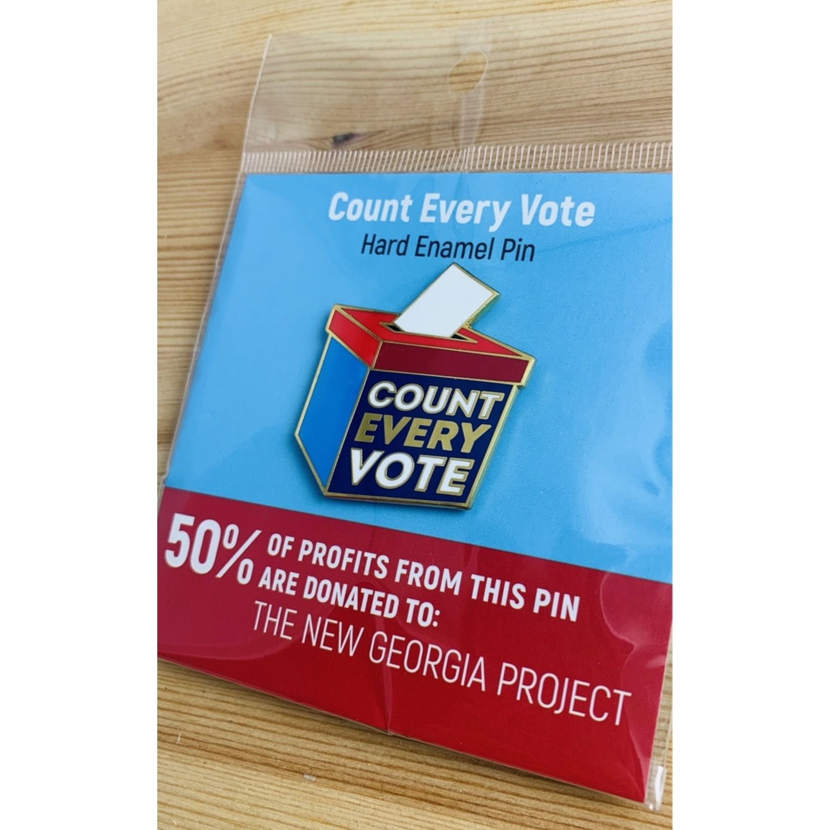 Dissent Pins Count Every Vote Enamel Pin
