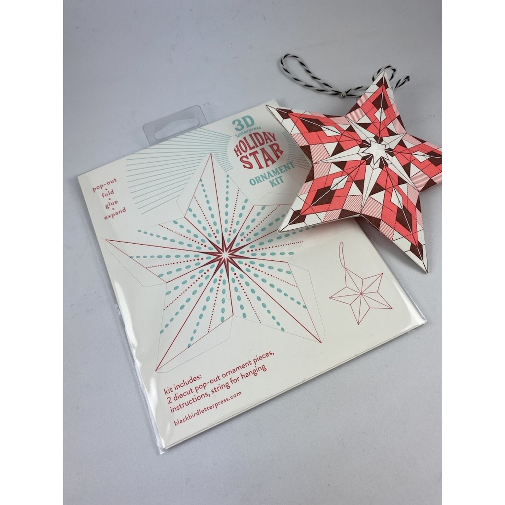 Blackbird Letterpress Dotted Star DIY Ornament Kit