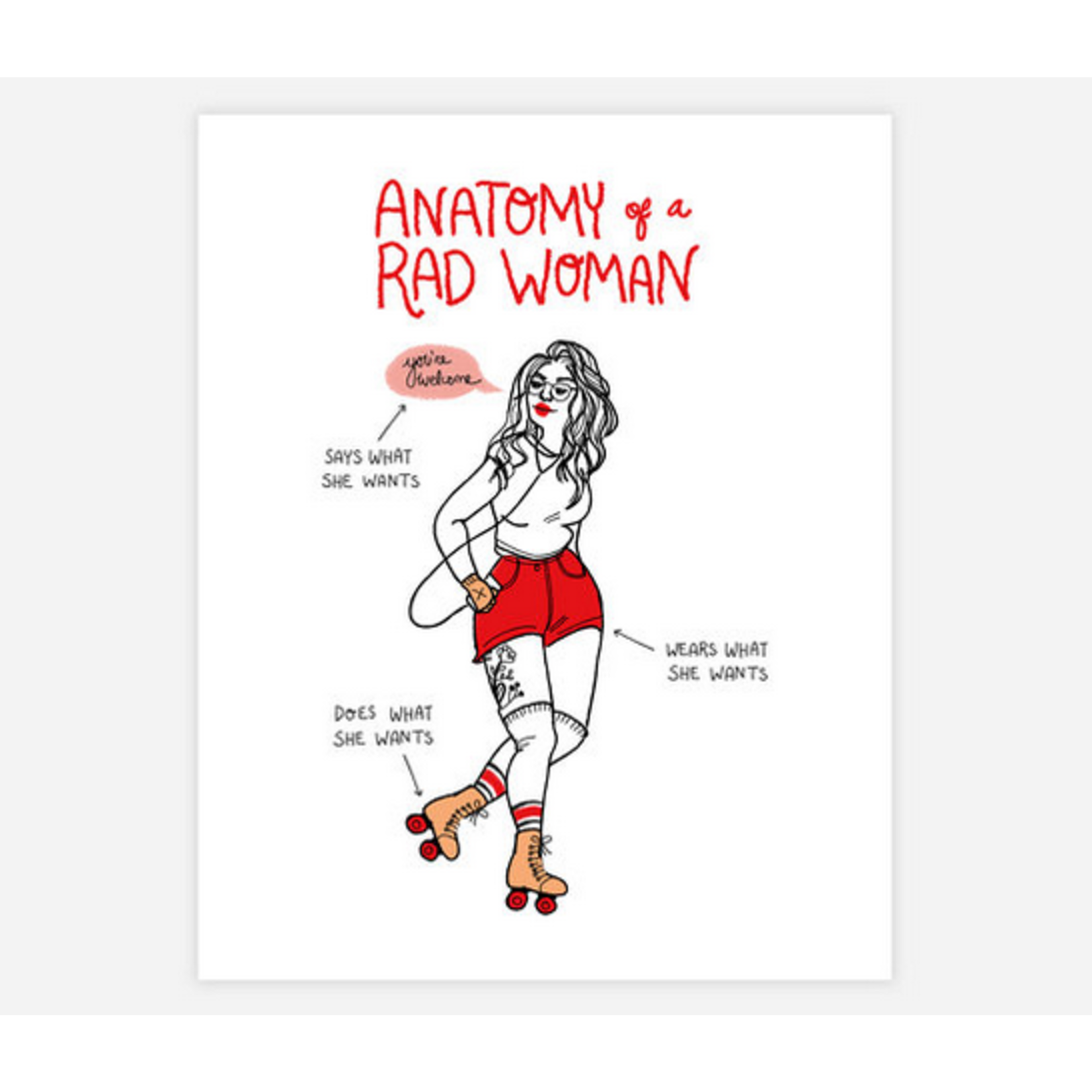 Christa Pierce Rad Woman Anatomy 8x10 Art Prints
