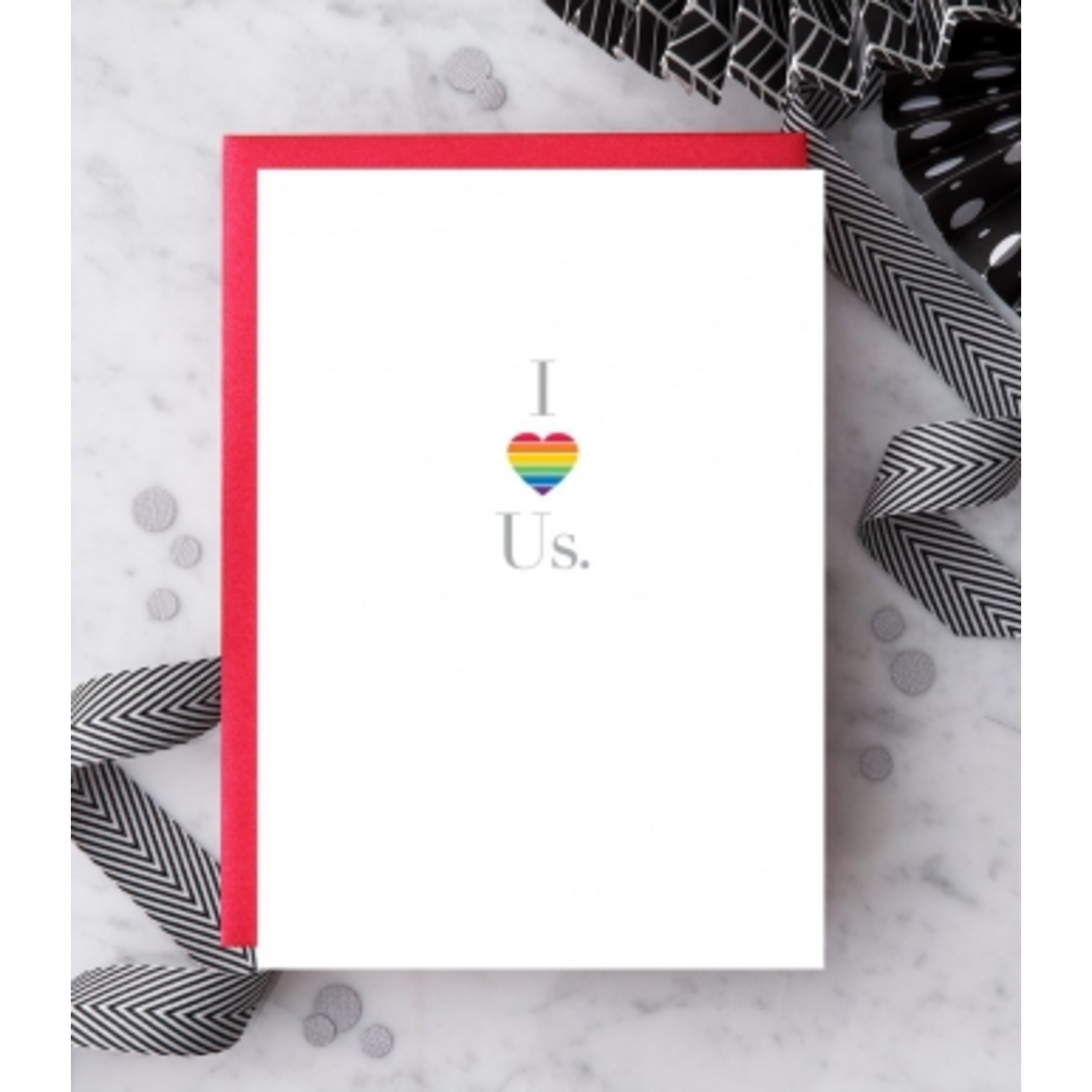Design With Heart (QO) I Love Us Rainbow Heart Greeting Card