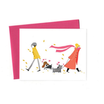 An Open Sketchbook Love At First Sight Dogs Greeting Card
