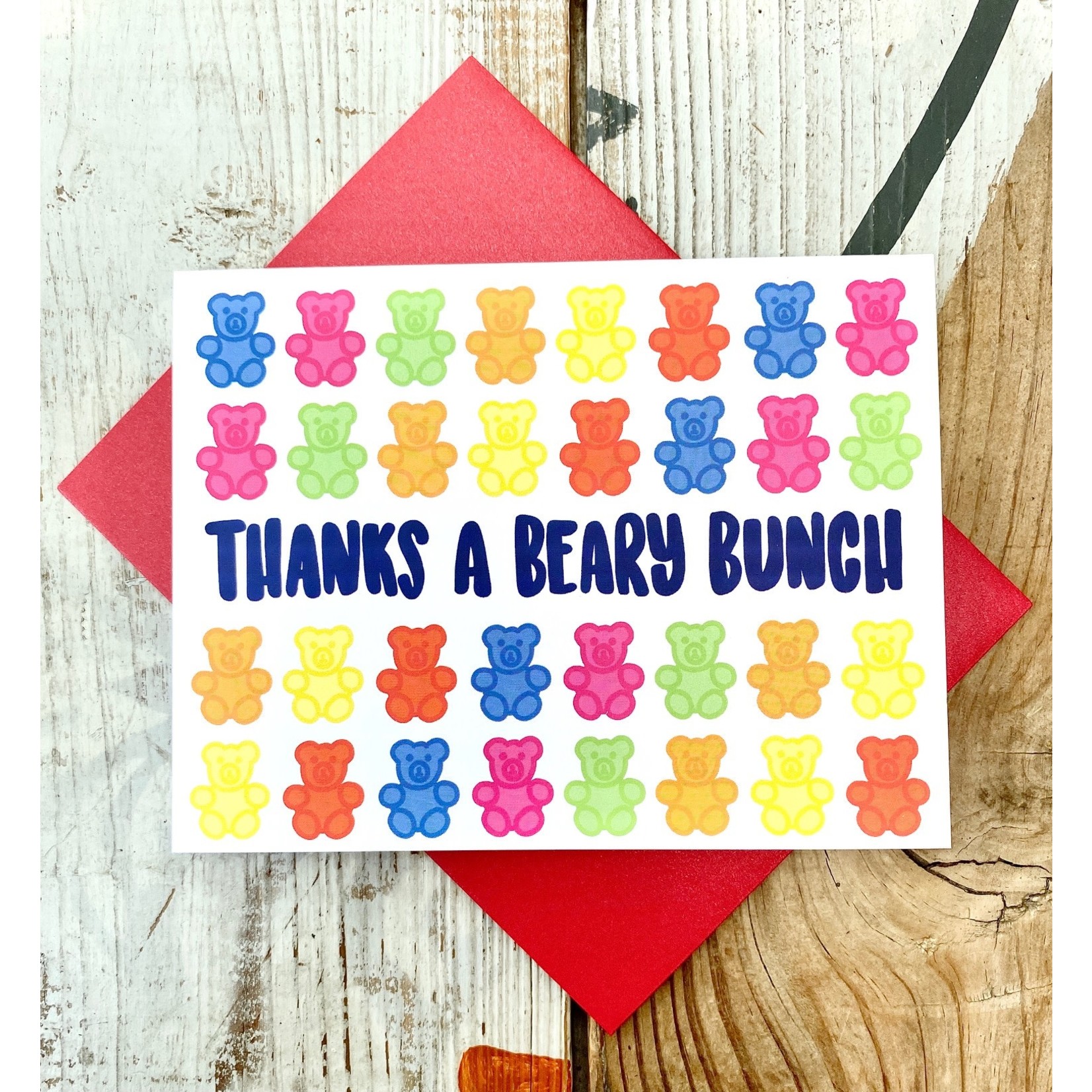 Fiber & Gloss / Whereabouts Thanks Beary Bunch Gummy Bear Greeting Card