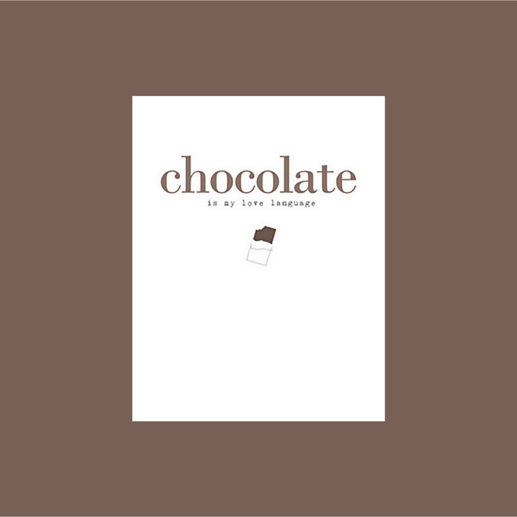 Haven Paperie Chocolate Love Language Greeting Card