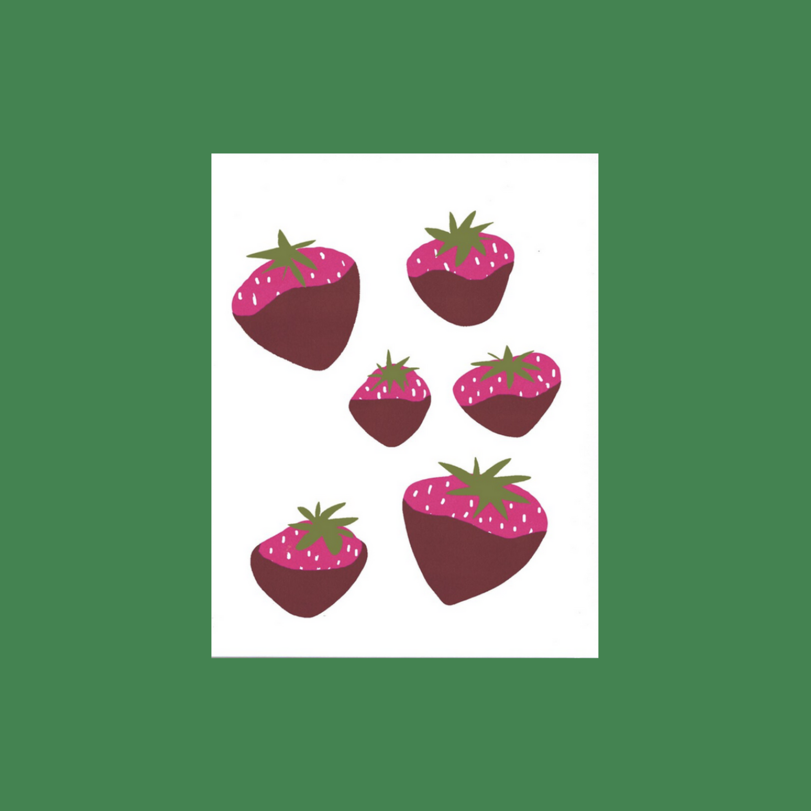 An Open Sketchbook Chocolate Strawberries Greeting Card