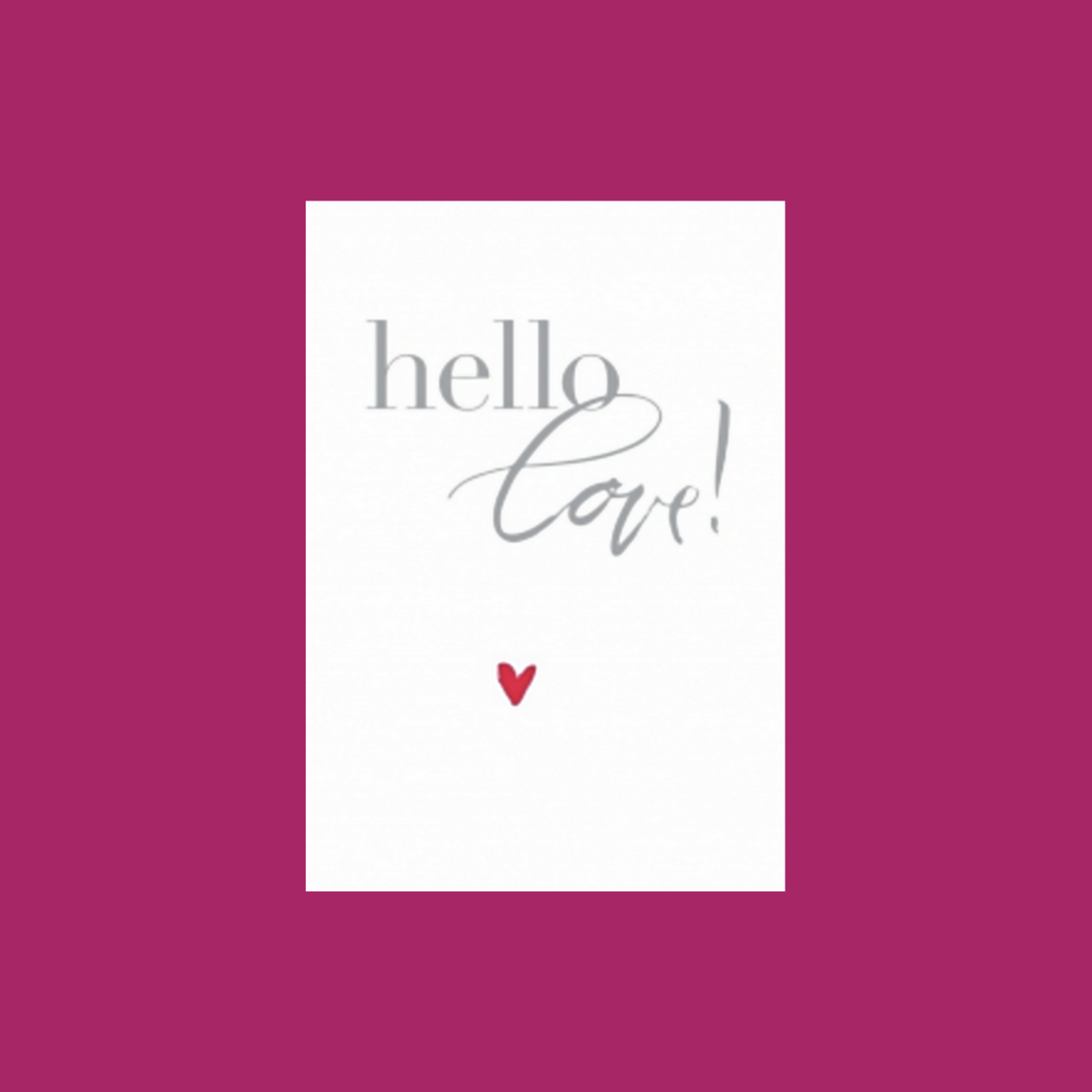 Design With Heart Hello, Love! Red Heart Greeting Card