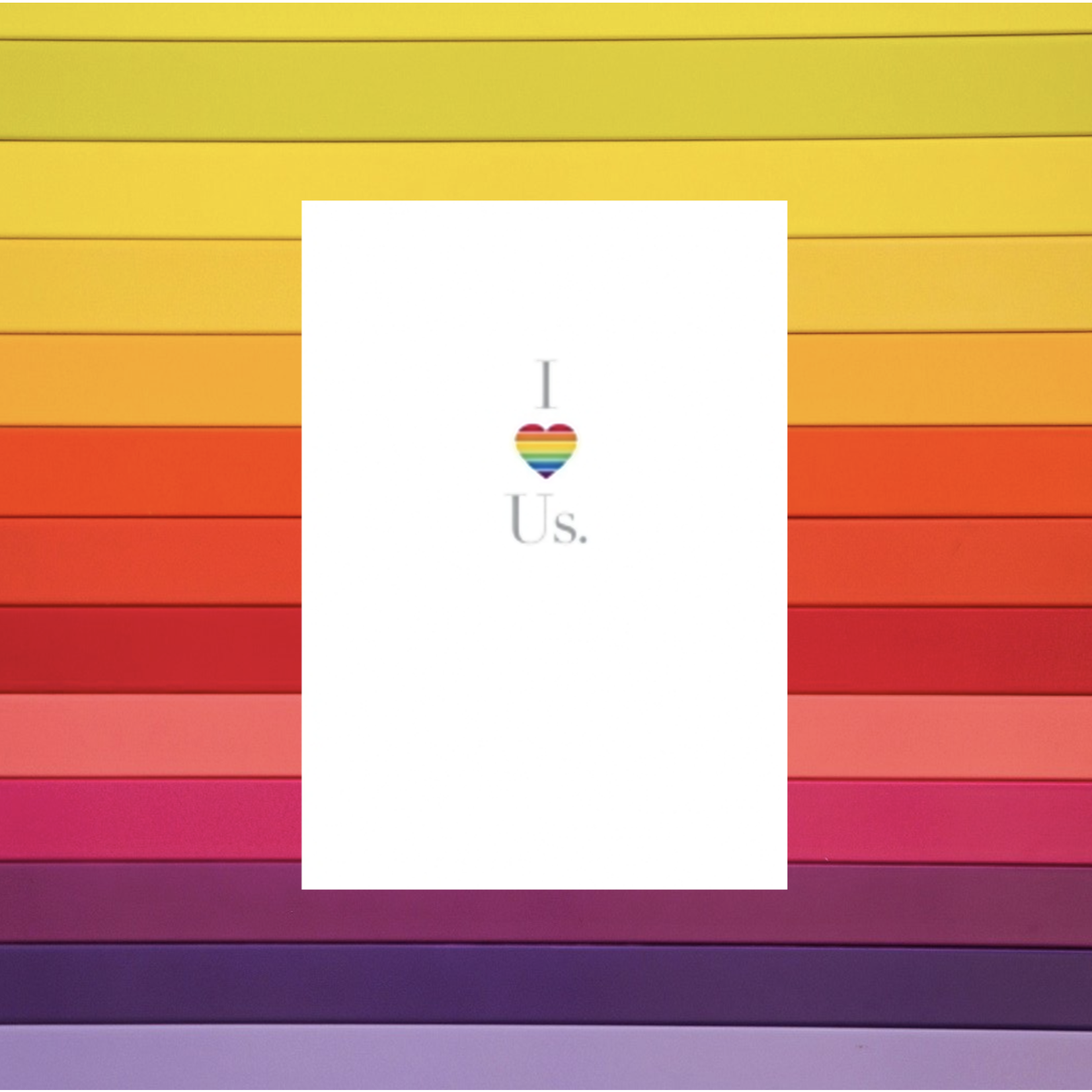 Design With Heart I Love Us Rainbow Heart Greeting Card