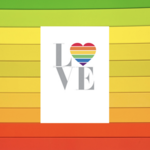 Design With Heart (QO) Rainbow Love Greeting Card
