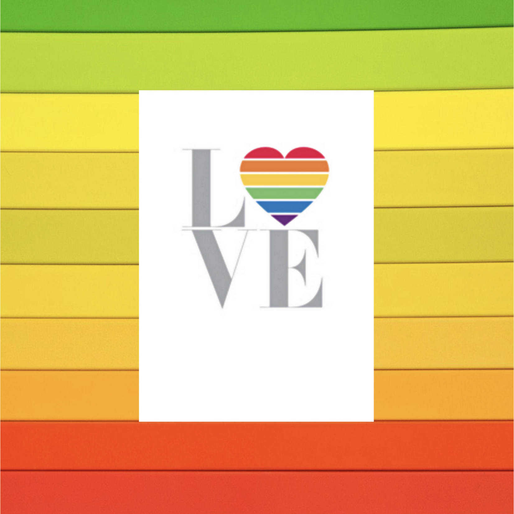 Design With Heart Rainbow Love Greeting Card