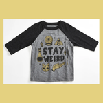 Orchard Street Apparel / Orchard Street Press Stay Weird Potion Heather Grey Raglan Toddler + Youth Tee
