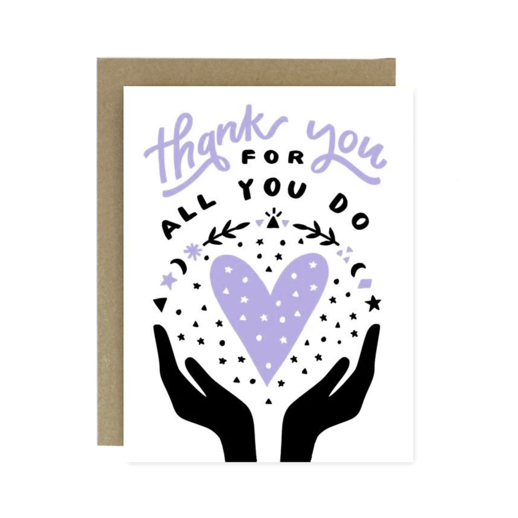 Worthwhile Paper Thank You For All You Do Purple Heart Greeting Card