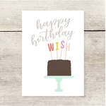 Haven Paperie Happy Birthday Cake Wish Greeting Card