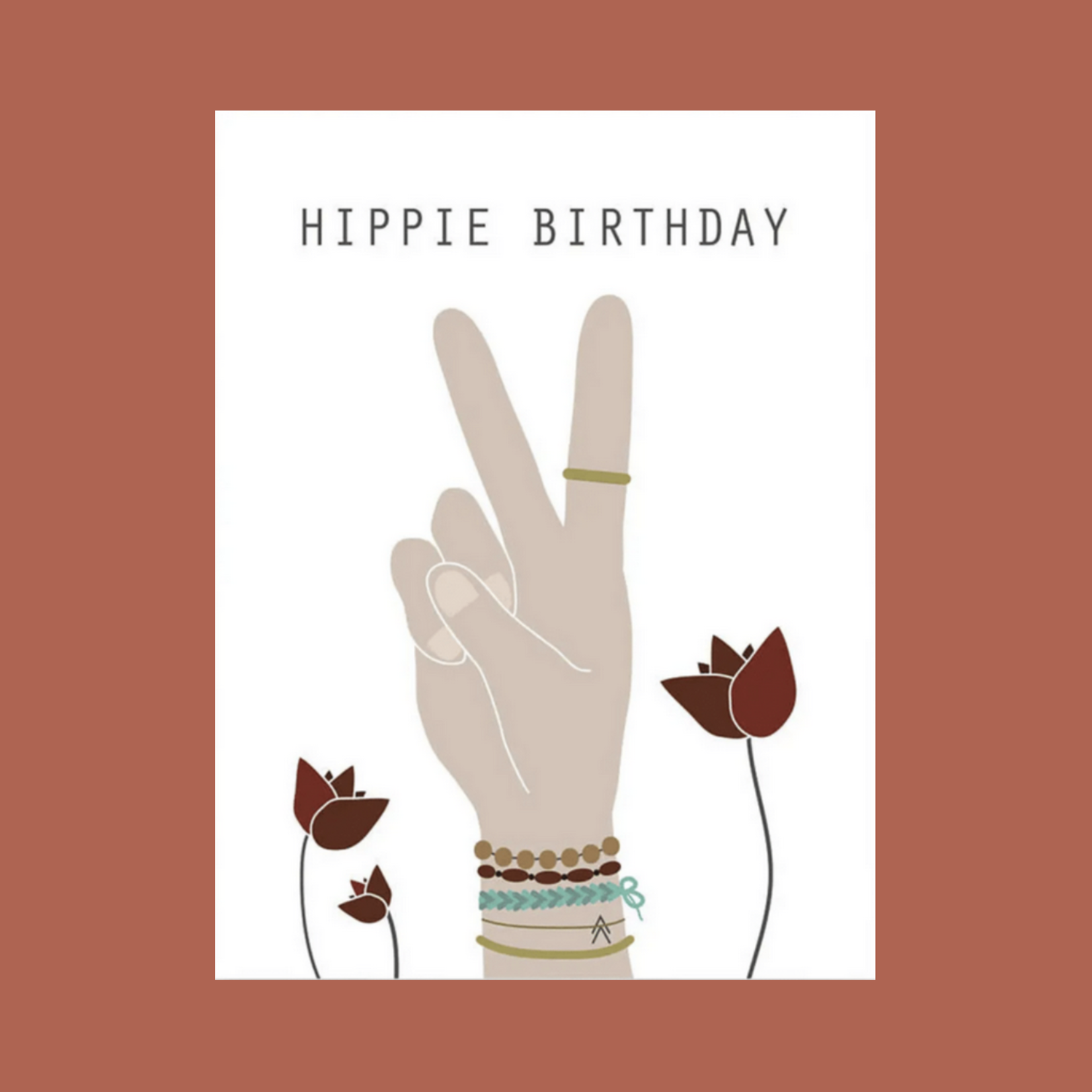 Box Berry Hippie Birthday Peace Greeting Card