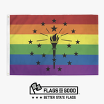 Indiana State Rainbow Pride Flag