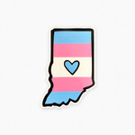 Jean Elise Designs / Lovely Things by Jean Elise / Toys by Jean Elise Indiana Trans Pride Blue Heart Sticker