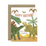 Yeppie Paper Dinosaur Let's Partay! Birthday Greeting Card