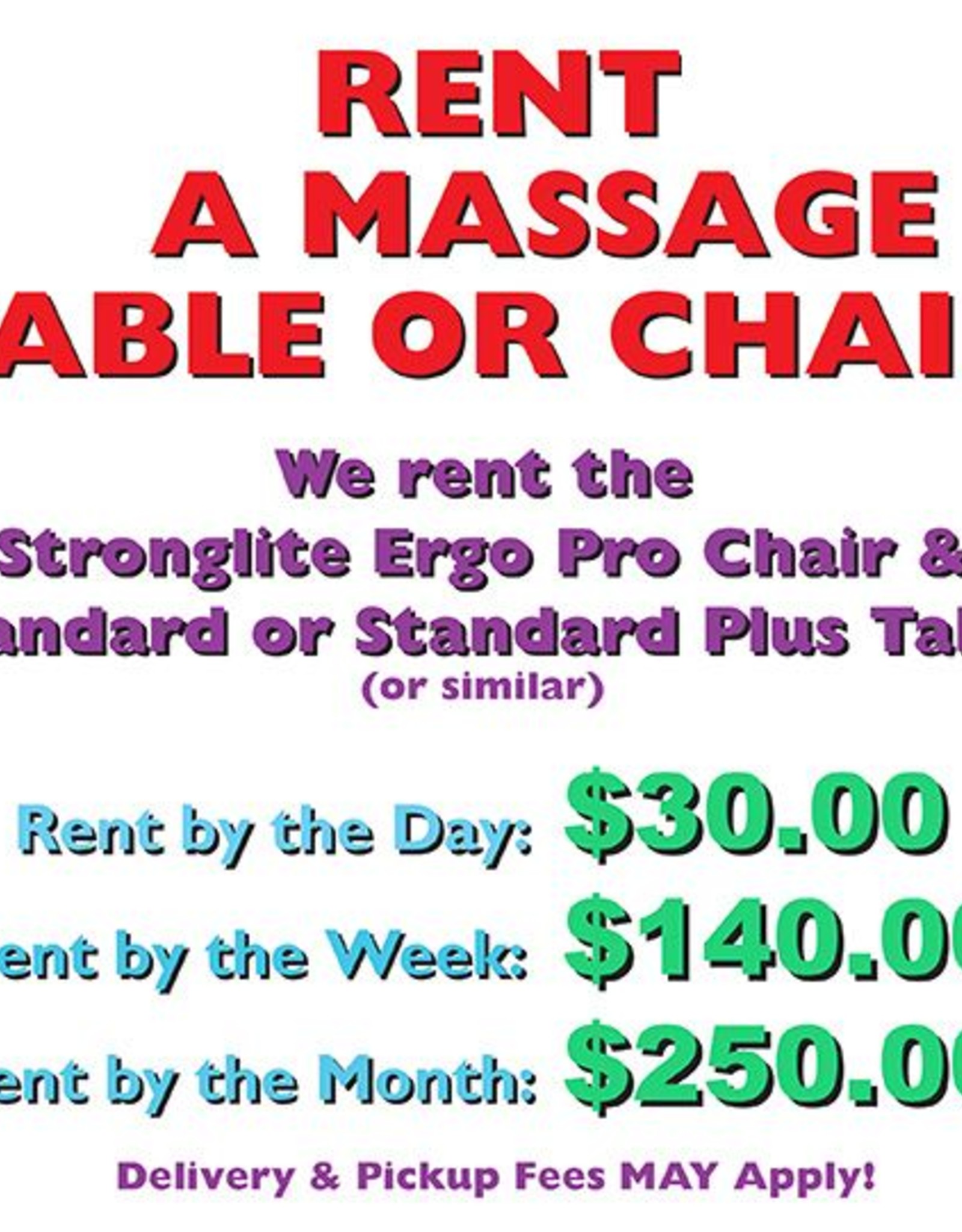 Massage Table Or Chair Rental Sf Massage Supply
