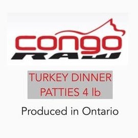 Congo Raw Food Congo Turkey Dinner 4lb (8oz Patties)