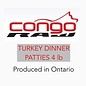 Congo Raw Food Congo Turkey Dinner 4lb (8oz Patties)