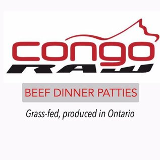 Congo Raw Food Congo 100% Grass Fed Beef Dinner 4/lb - Patties