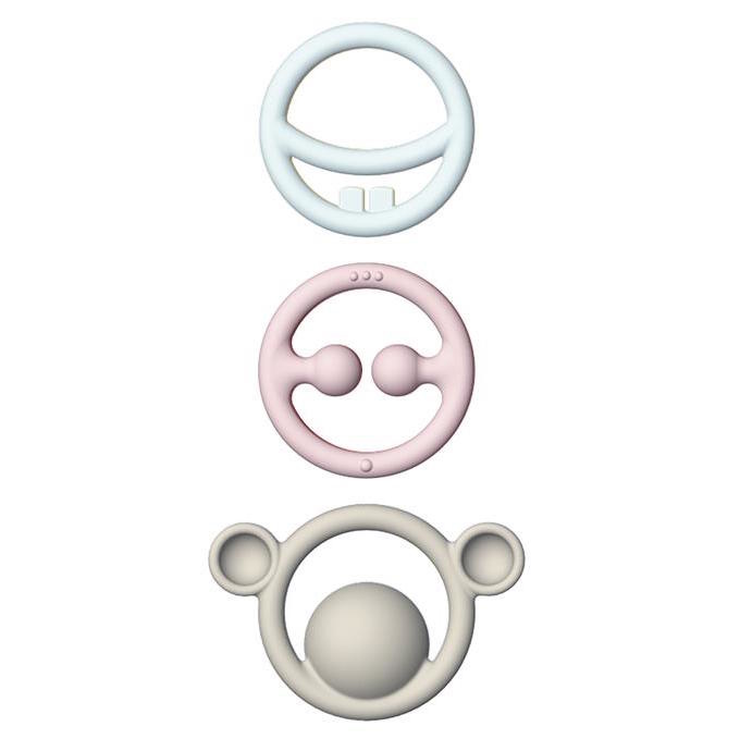 Kid O Nigi, Nagi, Nogi Pastel Teething Rings Set