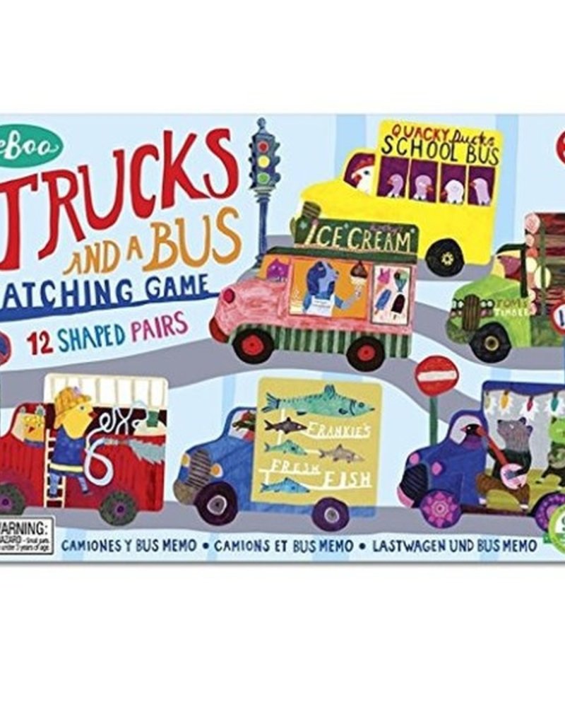 eeBoo Trucks and a Bus Memory & Matching game