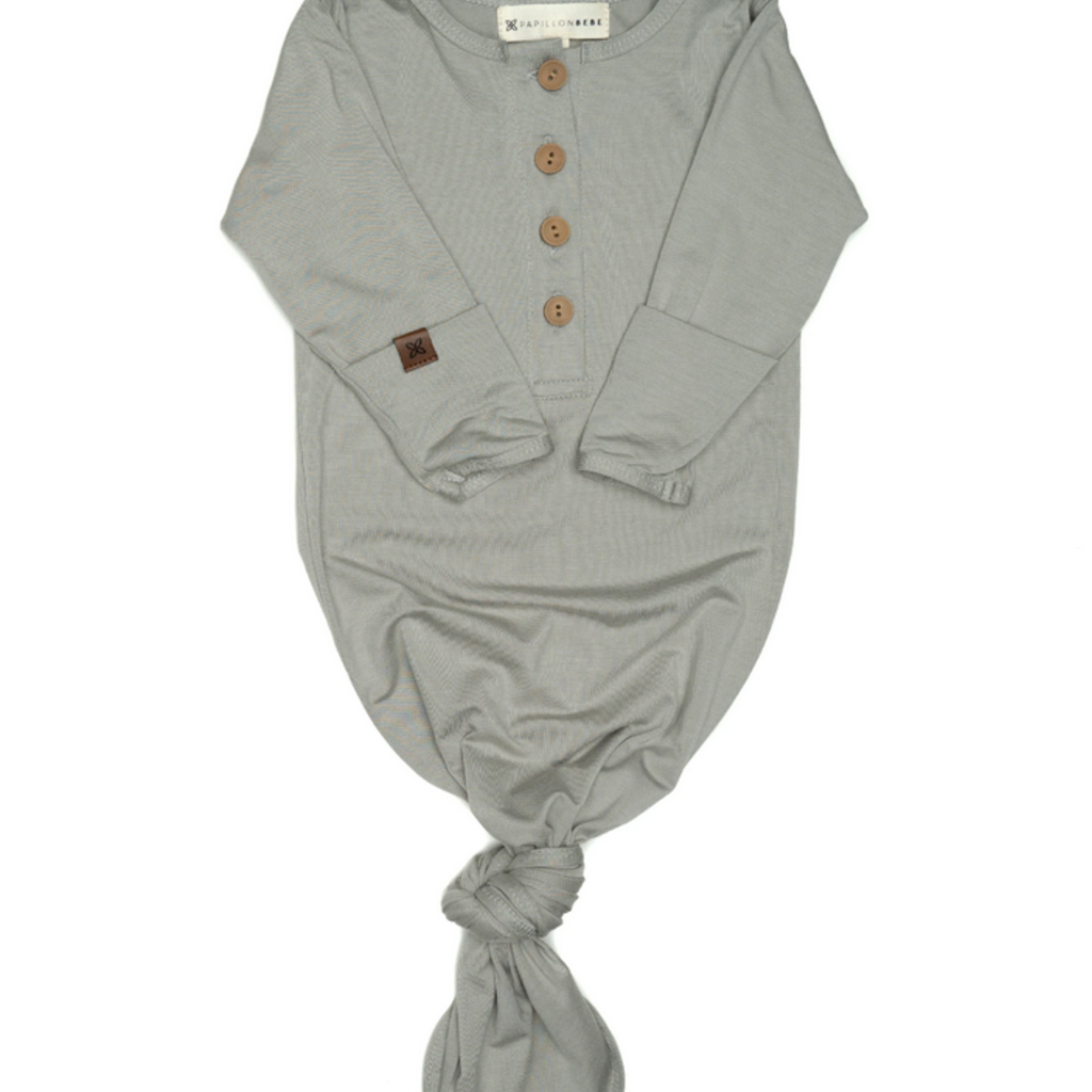 Papillon Bebe Knotted Gown In Sage Nurture Family