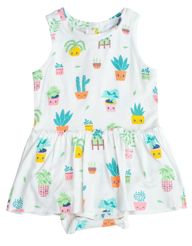 Angel Dear Angel Dear | House Plants Skirted Bodysuit