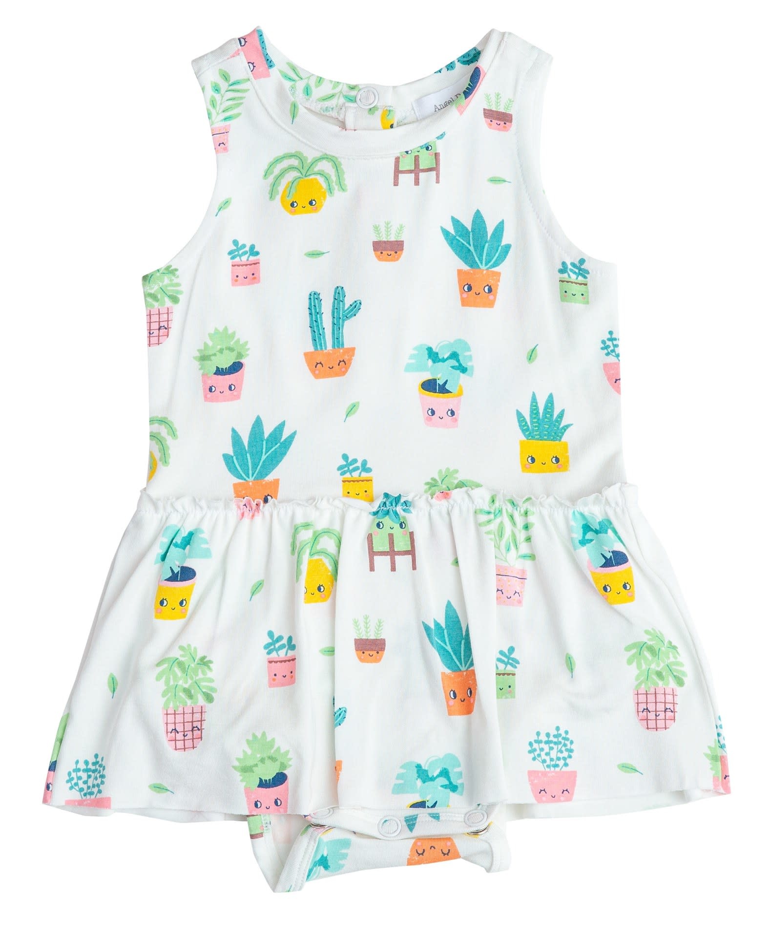 Angel Dear Angel Dear | House Plants Skirted Bodysuit