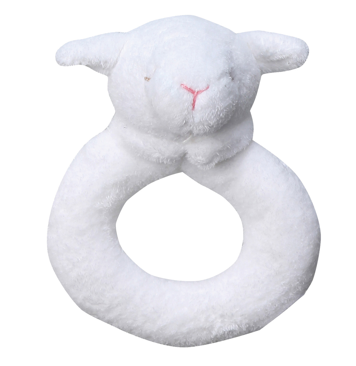 Angel Dear Angel Dear Ring Rattle | White Lamb