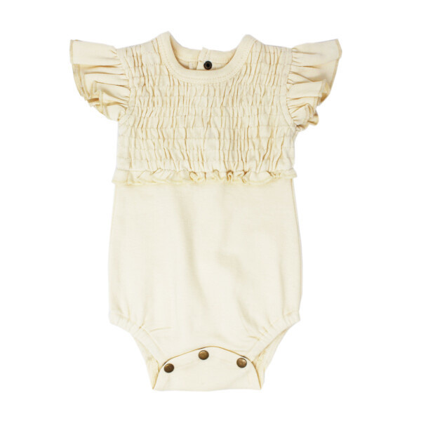 L'oved Baby L'oved Baby | Smocked Bodysuit in Ivory L'oved Baby L'oved Baby | Smocked Bodysuit in Ivory