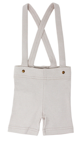 L'oved Baby L'oved Baby | Suspender Shorts in Light Gray