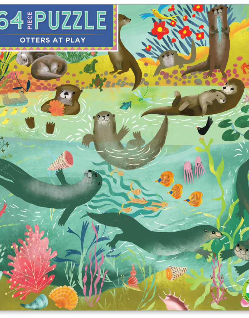 eeBoo eeboo | Otters at Play 64 Piece Puzzle