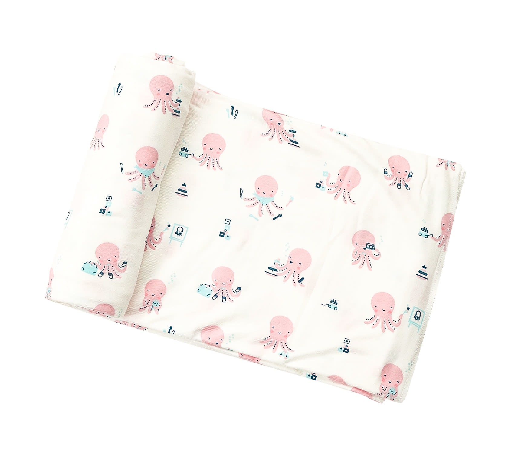 Angel Dear Angel Dear | Pink Octopus Bamboo Jersey Swaddle