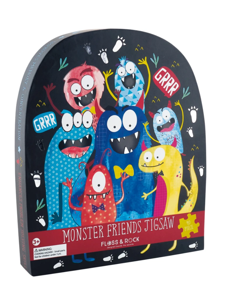 Floss & Rock 40 Piece Shaped Box Puzzle | Monster