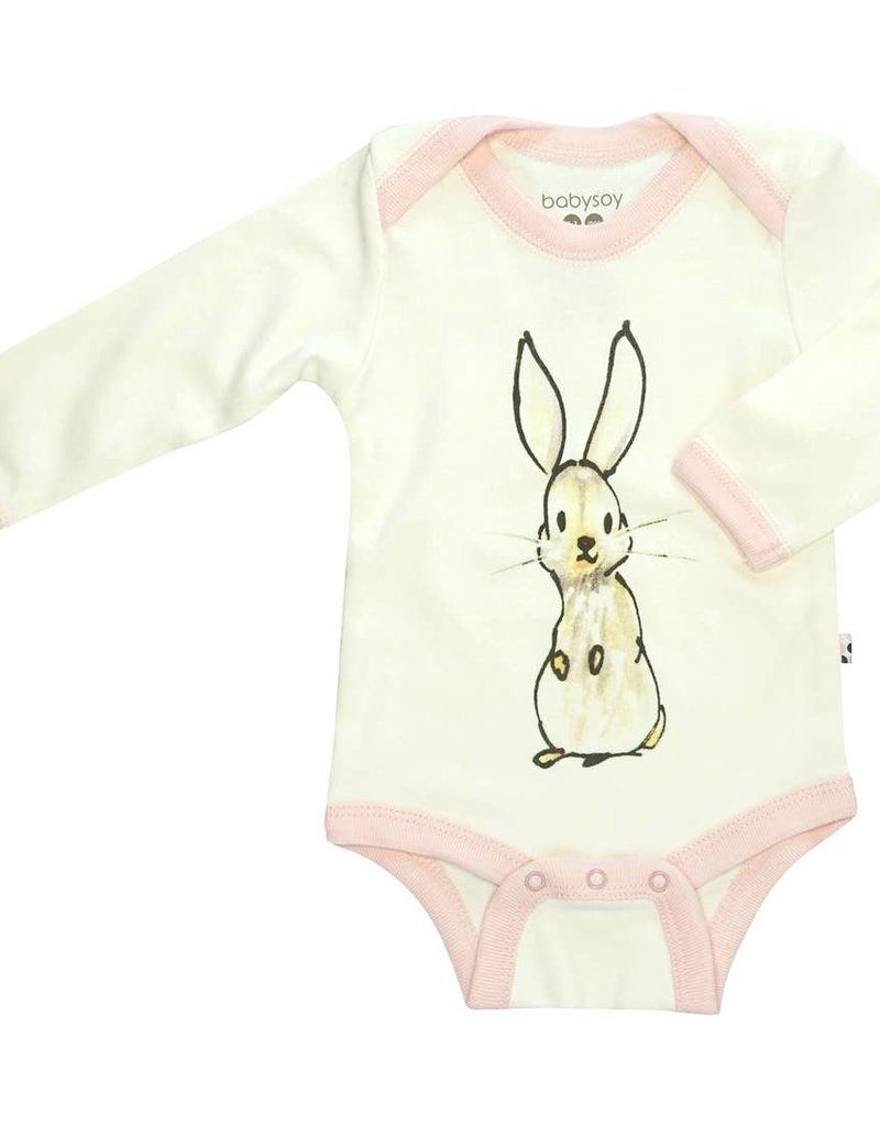 Babysoy Janey Baby Goodall Animal Body Suit- Rabbit
