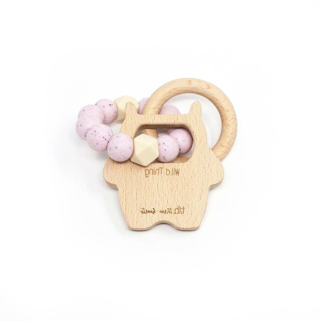 Three Hearts Modern Teething Accessories Three Hearts Wild Thing Teething Rattle