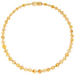 Powell's Owls Powell's Owls Amber Unpolished Teething Necklace