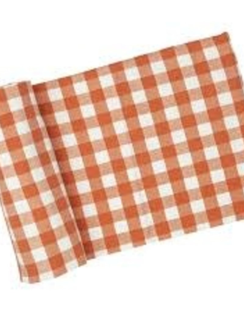 Angel Dear Angel Dear | Gingham Pumpkin Swaddle Blanket
