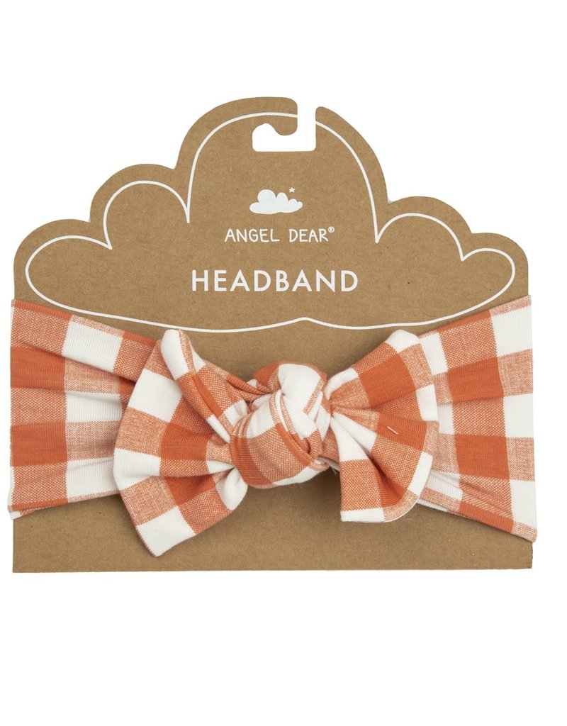 Angel Dear Angel Dear | Gingham Pumpkin Headband